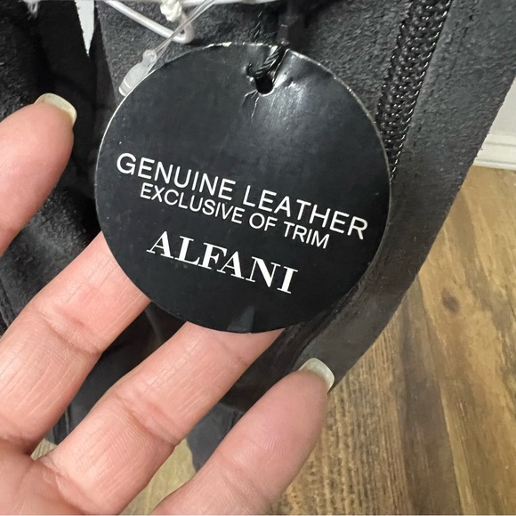 ALFANI Nessii Step 'N Flex Wide-Calf Knee High Dress Boots Sz 7 NWT Gray Leather - Picture 11 of 12